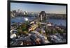 Australia, Sydney Harbor Bridge, Elevated View, Dawn-Walter Bibikow-Framed Photographic Print