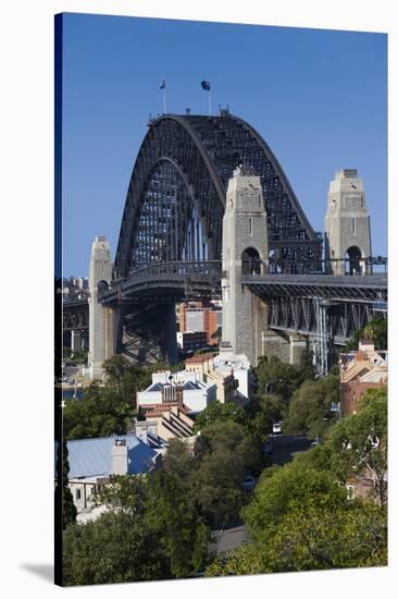 Australia, Sydney Harbor Bridge from Observatory Park-Walter Bibikow-Stretched Canvas