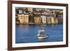 Australia, Sydney Harbor, Elevated View of Sailing Ship-Walter Bibikow-Framed Photographic Print