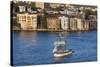 Australia, Sydney Harbor, Elevated View of Sailing Ship-Walter Bibikow-Stretched Canvas