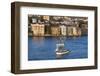 Australia, Sydney Harbor, Elevated View of Sailing Ship-Walter Bibikow-Framed Photographic Print