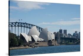 Australia, Sydney. Landmark Sydney Opera House and Harbour Bridge-Cindy Miller Hopkins-Stretched Canvas