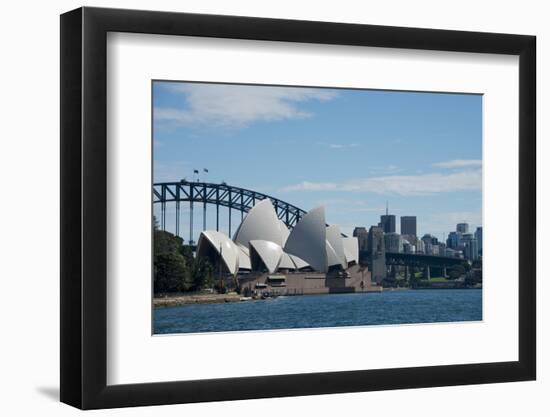 Australia, Sydney. Landmark Sydney Opera House and Harbour Bridge-Cindy Miller Hopkins-Framed Photographic Print