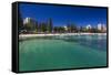 Australia, Sydney, Manly Cove-Walter Bibikow-Framed Stretched Canvas