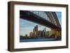 Australia, Sydney. View beneath bridge of city.-Jaynes Gallery-Framed Photographic Print