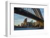 Australia, Sydney. View beneath bridge of city.-Jaynes Gallery-Framed Photographic Print