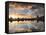 Australia, Tasmania, Hobart; Sunrise over Sandy Bay Marina-Andrew Watson-Framed Stretched Canvas