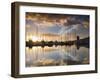 Australia, Tasmania, Hobart; Sunrise over Sandy Bay Marina-Andrew Watson-Framed Photographic Print