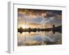 Australia, Tasmania, Hobart; Sunrise over Sandy Bay Marina-Andrew Watson-Framed Photographic Print