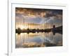 Australia, Tasmania, Hobart; Sunrise over Sandy Bay Marina-Andrew Watson-Framed Photographic Print