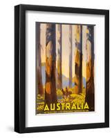 Australia - The Tallest Trees in the British Empire - Marysville, Victoria-Percy Trompf-Framed Art Print