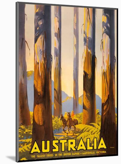 Australia - The Tallest Trees in the British Empire - Marysville, Victoria-Percy Trompf-Mounted Art Print