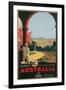 Australia Travel Poster, Canberra-null-Framed Art Print