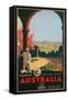 Australia Travel Poster, Canberra-null-Framed Stretched Canvas