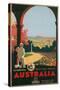 Australia Travel Poster, Canberra-null-Stretched Canvas