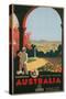 Australia Travel Poster, Canberra-null-Stretched Canvas