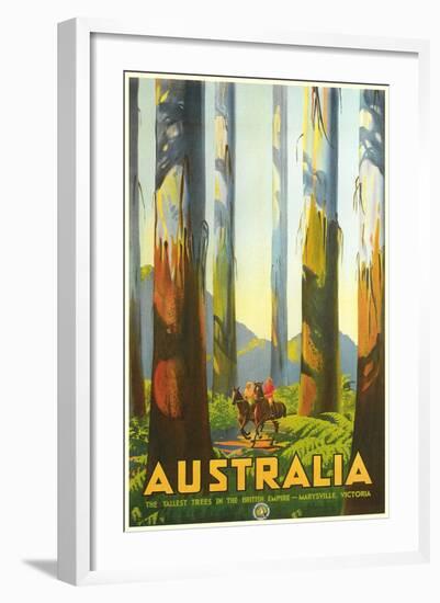 Australia Travel Poster, Trees-null-Framed Art Print