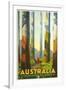 Australia Travel Poster, Trees-null-Framed Art Print