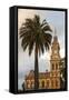 Australia, Victoria, Bendigo, Town Hall Tower, Late Afternoon-Walter Bibikow-Framed Stretched Canvas