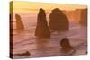 Australia, Victoria, Great Ocean Road, Twelve Apostles at Sunset-moodboard-Stretched Canvas