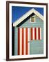 Australia, Victoria, Melbourne; Colourful Beach Hut at Brighton Beach-Andrew Watson-Framed Photographic Print