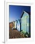 Australia, Victoria, Melbourne; Colourful Beach Huts at Brighton Beach-Andrew Watson-Framed Photographic Print