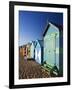 Australia, Victoria, Melbourne; Colourful Beach Huts at Brighton Beach-Andrew Watson-Framed Photographic Print