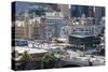 Australia, Victoria, Melbourne, Federation Square, Elevated View-Walter Bibikow-Stretched Canvas