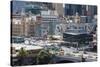 Australia, Victoria, Melbourne, Federation Square, Elevated View-Walter Bibikow-Stretched Canvas