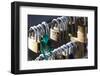 Australia, Victoria, Melbourne, Love Locks on Yarra River Footbridge-Walter Bibikow-Framed Photographic Print