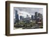 Australia, Victoria, Melbourne, Skyline Along the Yarra River-Walter Bibikow-Framed Photographic Print