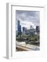 Australia, Victoria, Melbourne, Skyline Along the Yarra River-Walter Bibikow-Framed Photographic Print