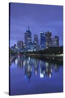 Australia, Victoria, Melbourne, Skyline Along Yarra River, Dawn-Walter Bibikow-Stretched Canvas