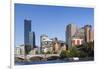 Australia, Victoria, Melbourne, Skyline from Yarra River-Walter Bibikow-Framed Photographic Print