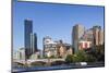 Australia, Victoria, Melbourne, Skyline from Yarra River-Walter Bibikow-Mounted Photographic Print