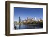 Australia, Victoria, Melbourne, Skyline from Yarra River-Walter Bibikow-Framed Photographic Print