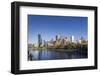 Australia, Victoria, Melbourne, Skyline from Yarra River-Walter Bibikow-Framed Photographic Print