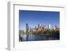 Australia, Victoria, Melbourne, Skyline from Yarra River-Walter Bibikow-Framed Photographic Print