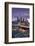 Australia, Victoria, Melbourne, Skyline with River and Bridge at Dusk-Walter Bibikow-Framed Photographic Print