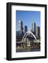 Australia, Victoria, Melbourne, Skyline with Yarra River Footbridge-Walter Bibikow-Framed Photographic Print