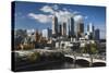 Australia, Victoria, Melbourne, Skyline, Yarra River, Princess Bridge-Walter Bibikow-Stretched Canvas