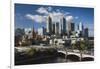 Australia, Victoria, Melbourne, Skyline, Yarra River, Princess Bridge-Walter Bibikow-Framed Photographic Print