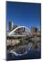 Australia, Victoria, Melbourne, Yarra River Footbridge and Skyline-Walter Bibikow-Mounted Photographic Print