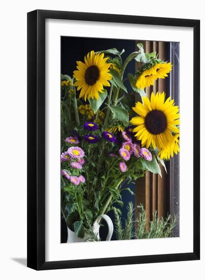 Australia, Victoria, Yarra Valley, Yering, Yarra Valley Dairy, Flowers-Walter Bibikow-Framed Premium Photographic Print