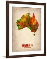 Australia Watercolor Map-NaxArt-Framed Art Print