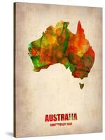 Australia Watercolor Map-NaxArt-Stretched Canvas