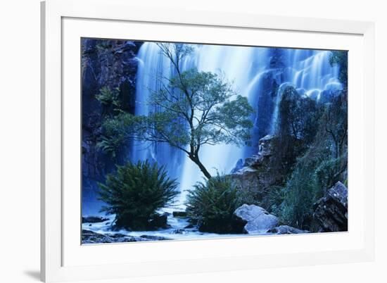 Australia Waterfall in Forest-Nosnibor137-Framed Photographic Print