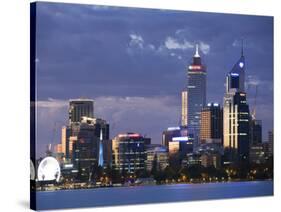 Australia, Western Australia, Perth; the Swan River and City Skyline at Dusk-Andrew Watson-Stretched Canvas