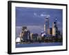 Australia, Western Australia, Perth; the Swan River and City Skyline at Dusk-Andrew Watson-Framed Photographic Print