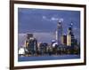 Australia, Western Australia, Perth; the Swan River and City Skyline at Dusk-Andrew Watson-Framed Photographic Print